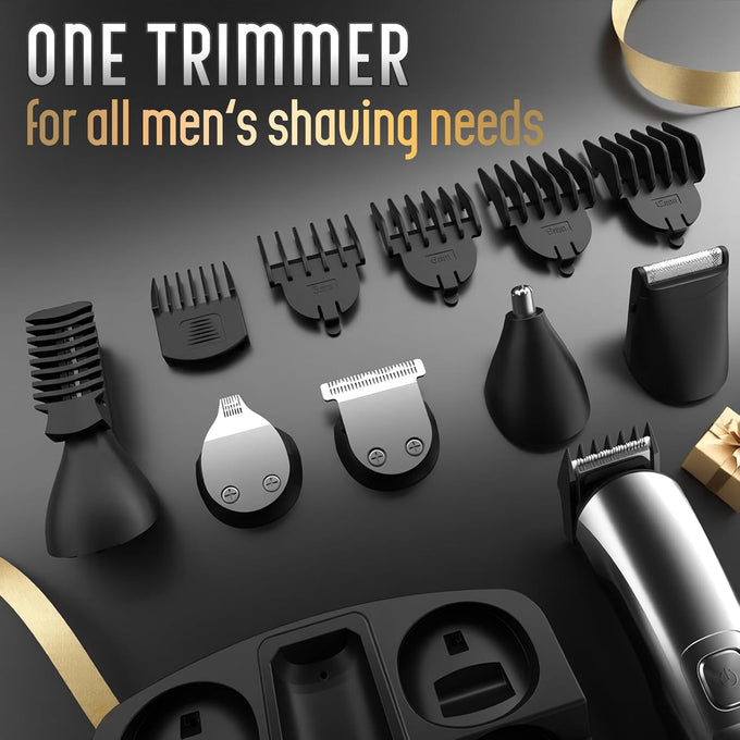Ufree Beard Trimmer for Men, Waterproof Electric Razor for Nose, Body, Face & Mustache, Cordless Hair Clippers Shavers Grooming Kit, Valentines Day Gifts for Men Husband Father