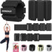 Adjustable Wrist & Ankle Weights Set for Women - Silicone Waterproof 1 lb/2.2 lbs Pair