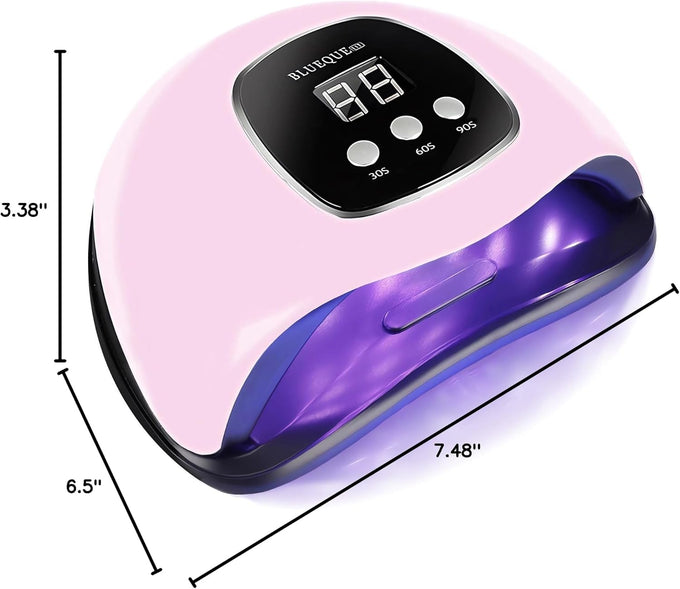 BIGBEAR UV Light for Nails, 48W UV LED Nail Lamp for Gel Polish, Fast Nail Dryer with Automatic Sensor, 3 Timer Setting, Small and Portable, LED Nail Light for Fingernail and Toenail