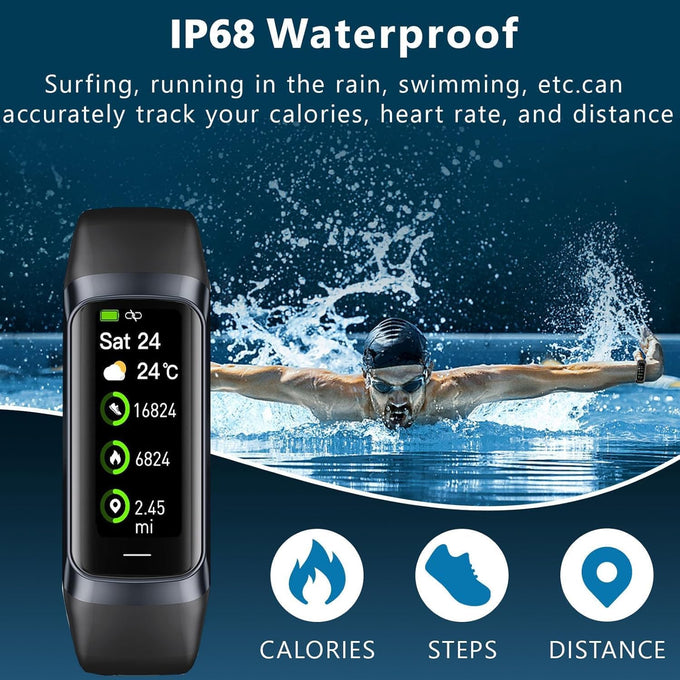 Fitness Tracker Smart Watch – Heart Rate, Blood Oxygen, Sleep Monitor, 20+ Sports Modes, Activity & Step Tracker for Android/iOS