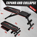 Adjustable Weight Bench Press, 880LB Capacity, Folding Home Gym Bench