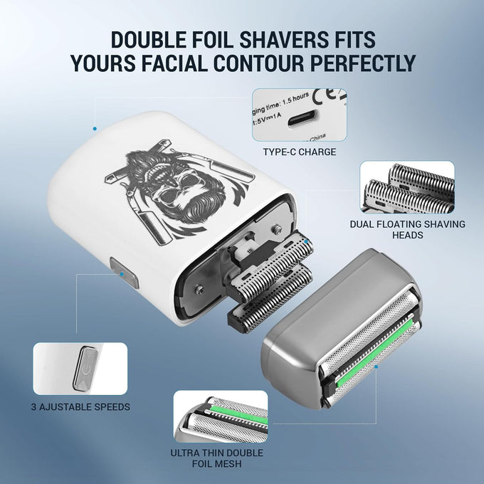 BESTBOMG® Hair Clippers for Men Professional, Beard Trimmer Kits & Sets, Electric Shavers, Hair Clippers & Trimmer Ceramic T-Blade, for Barber, for Gifts