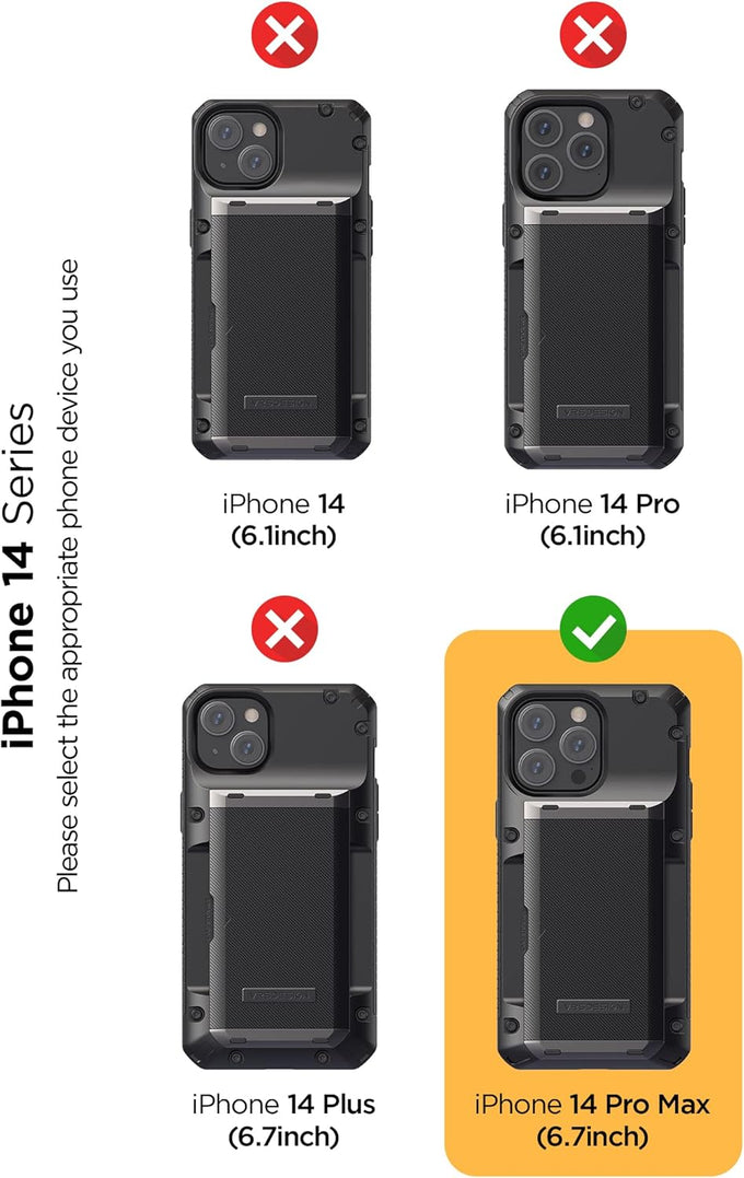 VRS DESIGN Damda Glide Pro Phone Case for iPhone 14 Pro Max, Sturdy Semi Auto Wallet [4 Cards] Case with Card Slot Holder, Compatible for iPhone 14 Pro Max Case (2022) Matte Black