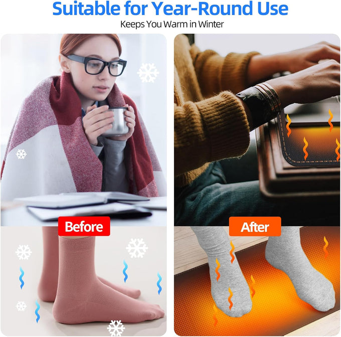 Heated Desk Pad Mouse Pad - Heated Desk Mat - Warm Desk Pad - 3 Levels Heating & 4 Hours Auto Shut-Off, PU Leather Mouse Pad - 31.5 x 13 inch(Dull Black)