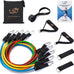 Fit Simplify Resistance Tube Bands - 12 Piece Home Gym Set with Instruction Booklet