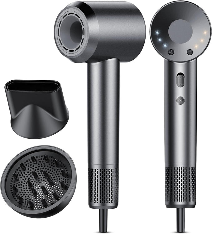 aowoka Hair Dryer, Higher Speed Professional High Speed Ionic Blow Dryer 500 Million Negative Ions & Heat-Control & 59dB Noise Hairdryer for Faster Drying