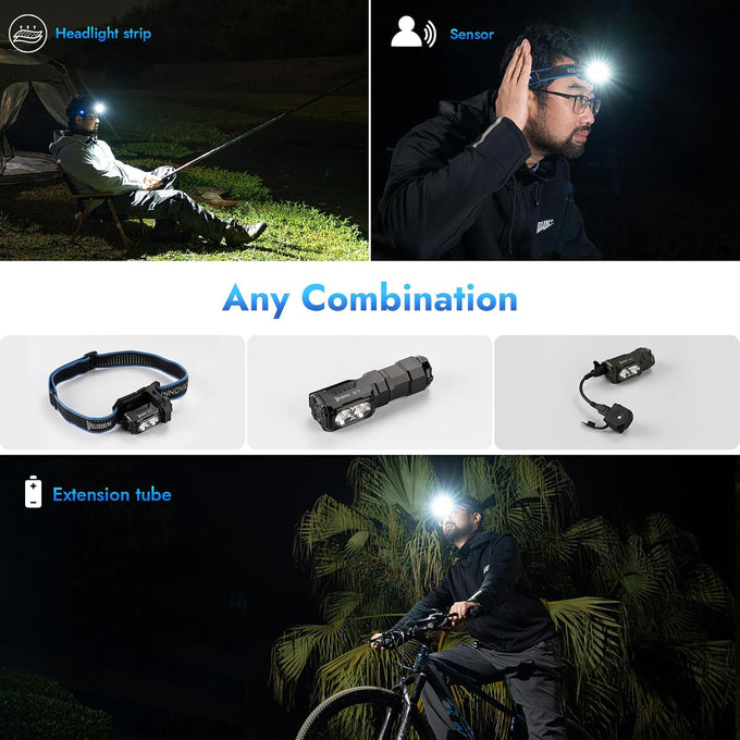 WUBEN E7 1800 Lumen Rechargeable Mini Flashlights with Magnet - Super Bright 6 Modes EDC Flashlight, Typ-C Rechargeable LED; IP68 Pocket Flashlight for Headlamp Use, Rescue, Camping