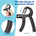 AIXPI Grip Strength Trainer - Adjustable 11-132 lbs Resistance, Forearm Exerciser for Muscle Building & Injury Recovery