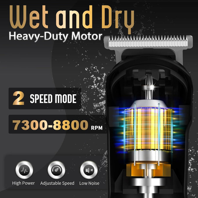Ufree Beard Trimmer for Men, Waterproof Electric Razor for Nose, Body, Face & Mustache, Cordless Hair Clippers Shavers Grooming Kit, Valentines Day Gifts for Men Husband Father