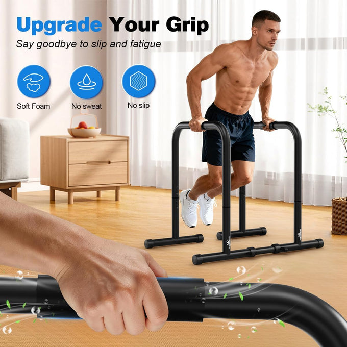 RELIFE Dip Station - Heavy Duty Dip Stands for Fitness Workouts