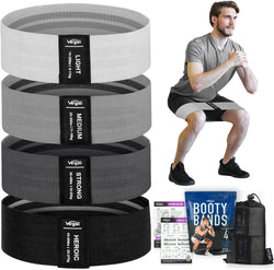 Resistance Bands for Workout with Fabric Elastic Bands for Leg, Glute & Thigh Toning