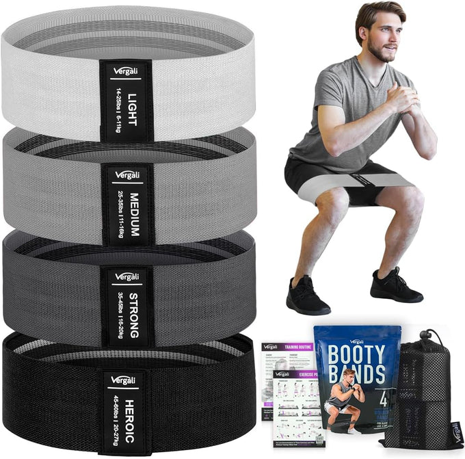 Resistance Bands for Workout with Fabric Elastic Bands for Leg, Glute & Thigh Toning