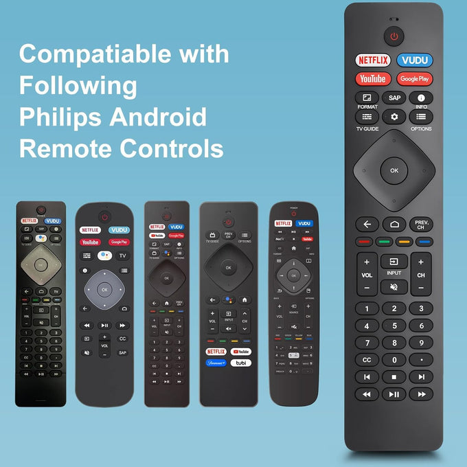 Replacement for Philips Smart TV Remote Control,Universal for Philips 4K UHD Android Smart TVs