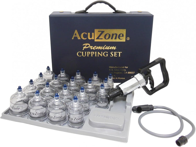 KS Premium Quality Cupping Set with 19 Cups and Hand Pump