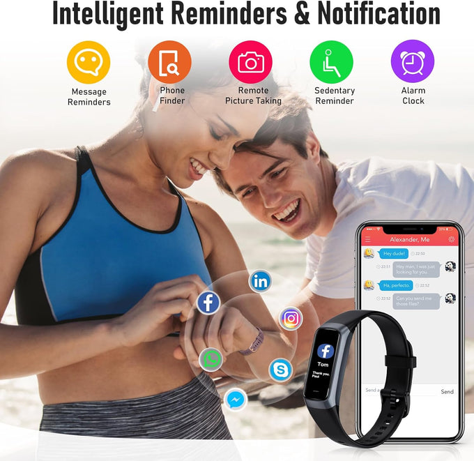 Zeacool Fitness Tracker Smart Watch – 24/7 Heart Rate, Blood Oxygen & Blood Pressure Monitor, Sleep Tracking, 5 ATM Waterproof, Step & Calorie Counter (Bordeaux)