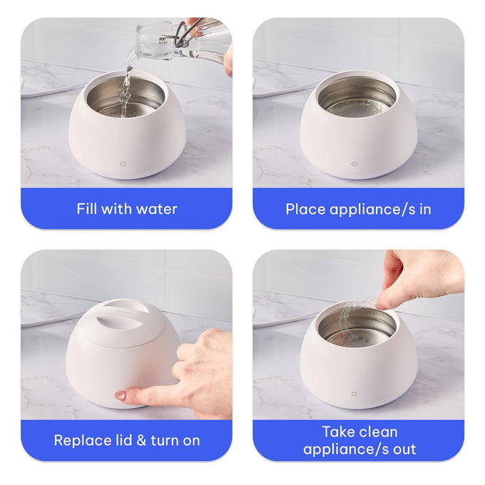 Zima Dental Pod: Ultrasonic Retainer Cleaner. The Original Retainer Cleaner Machine, Aligner Cleaner, Nightguard Cleaner, Mouthguard Cleaner, Denture Cleaner. Ultrasonic Cleaner For Oral Dental Care