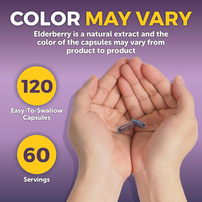 Viva Naturals Elderberry with Vitamin C and Zinc for Adults - 5 in 1 Sambucus Black Elderberry Capsules with Vitamin D3 5000 IU Immunity Supplement, Sambucus Elderberry Immune Support Supplement
