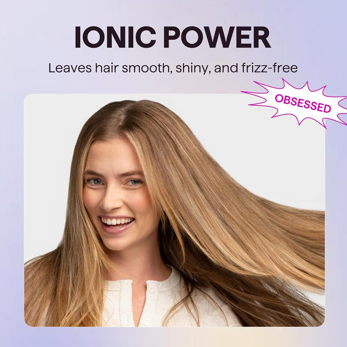 Wavytalk Hair Dryer with Diffuser, Blown Away Ionic Hair Dryer for Curly Hair with Comb, 1875W Fast Drying Blow Dryer with Ceramic Technology, 3 Attachments for All Hair Types, Light and Quiet, Black
