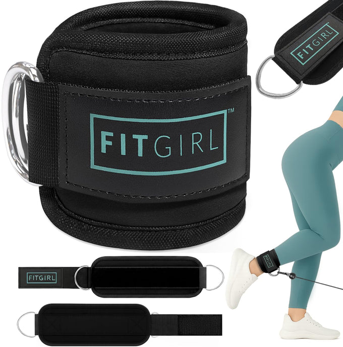 FITGIRL Ankle Strap for Cable Machine – Premium Padding and Comfort for Cable Exercise Machines, Cable Exercise Attachment for Home & Gym, Glute Workouts - Kickbacks, Leg Extensions, Hip Abductors