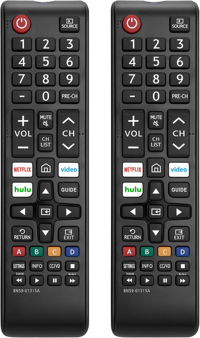 Universal Replacement Remote for Samsung TV, Pack of 2 Compatible with Samsung Smart LED LCD HDTV