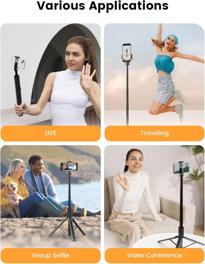 71" Phone Tripod, NT79 Extendable Selfie Stick with 1/4" Camera Mount for Cell Phone＆Camera, Phone Tripod Stand Holder with Remote Compatible with iPhone Android, Camera