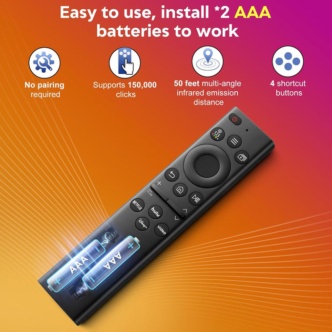 Replacement-for-Samsung-Smart-TV Remote-Control-Universal Compatible with Samsung Frame Curved QLED Crystal UHD TVs