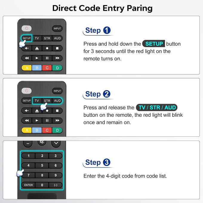 Universal TV Remote Control Compatible with Samsung, LG, Sony, Vizio & More Smart TVs