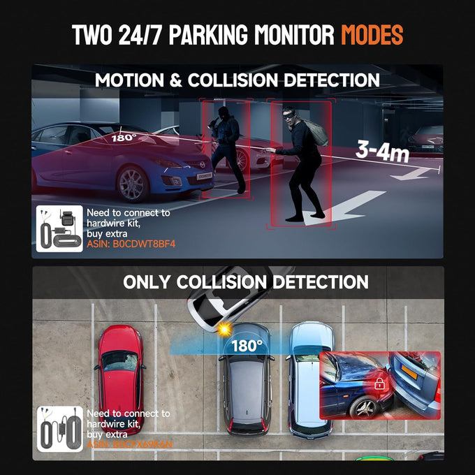 360° Dash Cam Front and Rear Inside, 4 Channel FHD 4 * 1080P, Wi-Fi GPS Voice Control Car Camera, Front 2K+1080P*2 Dash Camera for Cars, with 64GB SD Card, Night Vision, 24H Parking Mode(N300)