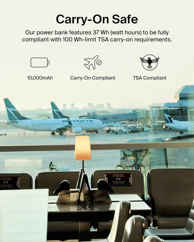 Belkin Portable Charger Power Bank for iPhone/Android - 10,000mAh, 23W Battery Pack for Phone with Integrated USB-C, Lightning Cables - Pass-Through Capability, Charge 2 Devices at Once