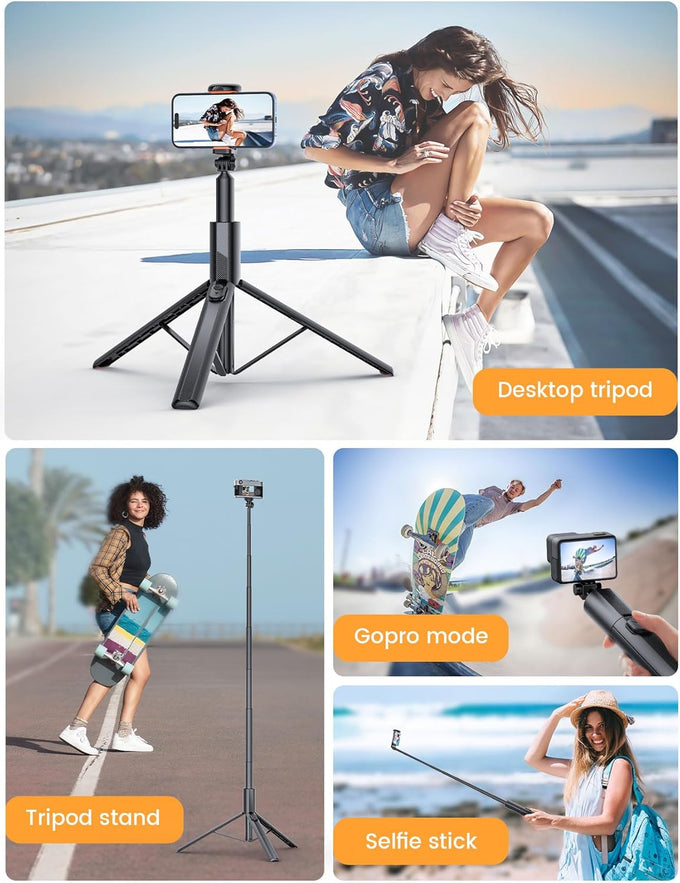 71" Phone Tripod, NT79 Extendable Selfie Stick with 1/4" Camera Mount for Cell Phone＆Camera, Phone Tripod Stand Holder with Remote Compatible with iPhone Android, Camera