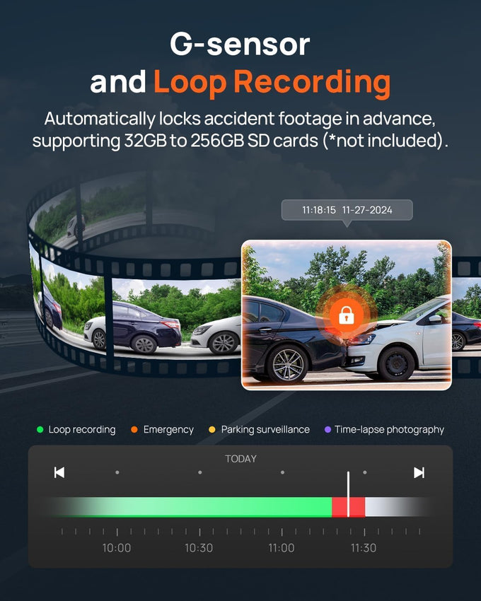 70mai A810S 4K Dual Dash Cam Front & Rear, STARVIS 2 HDR Super Night Vision, AI Motion Detection & 24/7 Parking, Built-in GPS, Wi-Fi & Optional 4G Remote Viewing, ADAS, Loop Recording, Time-Lapse