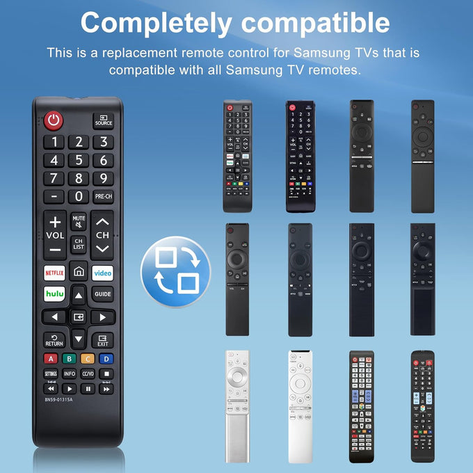 Universal Replacement Remote for Samsung TV, Pack of 2 Compatible with Samsung Smart LED LCD HDTV