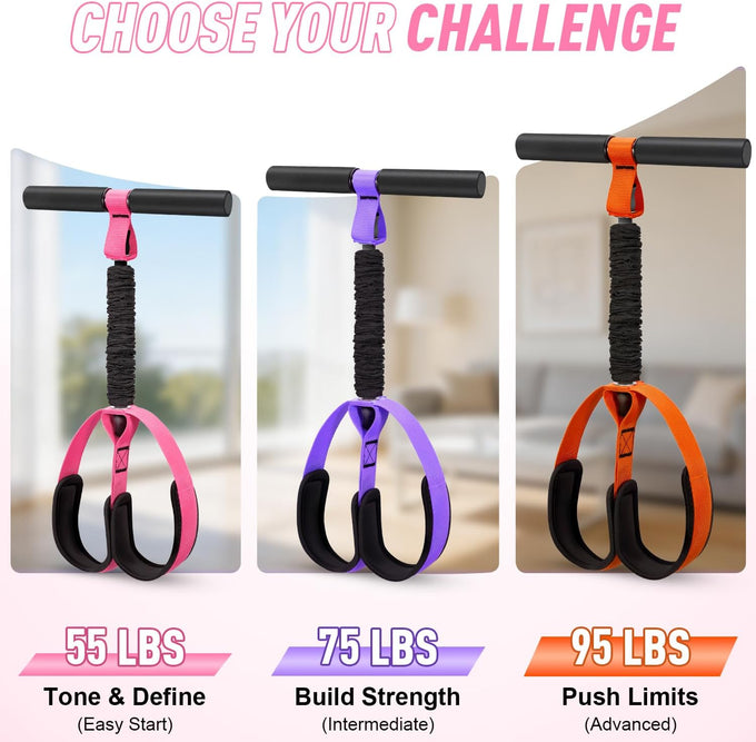 Upgraded Durable Pedal Resistance Band with Handle for Full-Body Workout