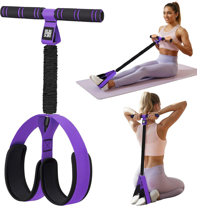 55LBS Pedal Resistance Band with Handle: Upgrade Your Home Gym Workout