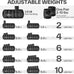 Sportneer Adjustable Ankle Weights Set - 2-10 lbs Removable Neoprene Leg Weights
