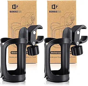 Pack of 2 Stroller Cup Holders, Universal Drinks Holder for Bikes, Trolleys or Walkers