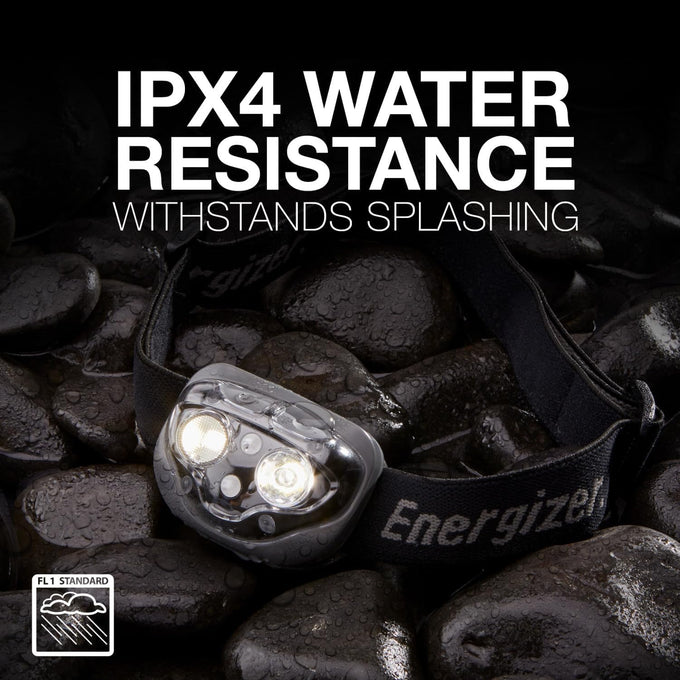 Energizer PRO LED Headlamp, IPX4 Water Resistant Headlamps, High-Performance Head Light for Outdoors, Camping, Running, Storm, Survival LED Light for Emergencies (Batteries Included)