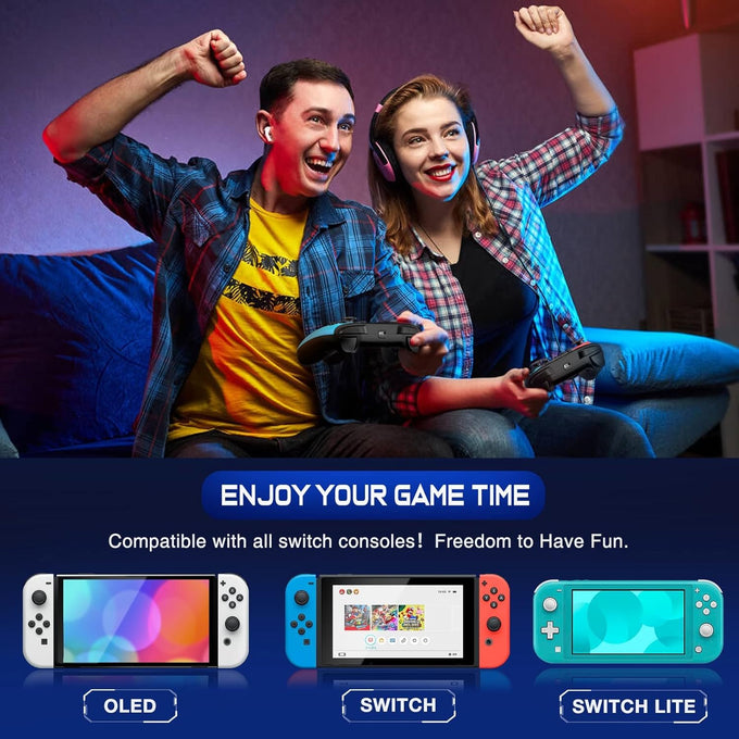 wireless switch controller for nintendo switch / switch 2 / lite / oled with back touch buttons, wake-up, programmable & turbo function