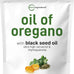 Micro Ingredients Oil of Oregano Softgels, 300 Count | 2 in 1 Formulated with Black Seed Oil | 4X Strength Carvacrol & Thymoquinone | Plant Based, Non-GMO