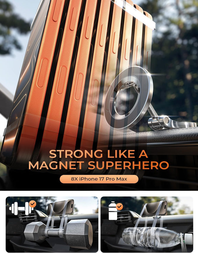LISEN for MagSafe Car Mount for iPhone 17 PRO MAX, Extra Smal Ultra Magnetic Phone Holder for Car Dashboard, Car Phone Holder, Car Accessories for Women Men, Fit for iPhone17 Pro/Air/Max 16 15 14
