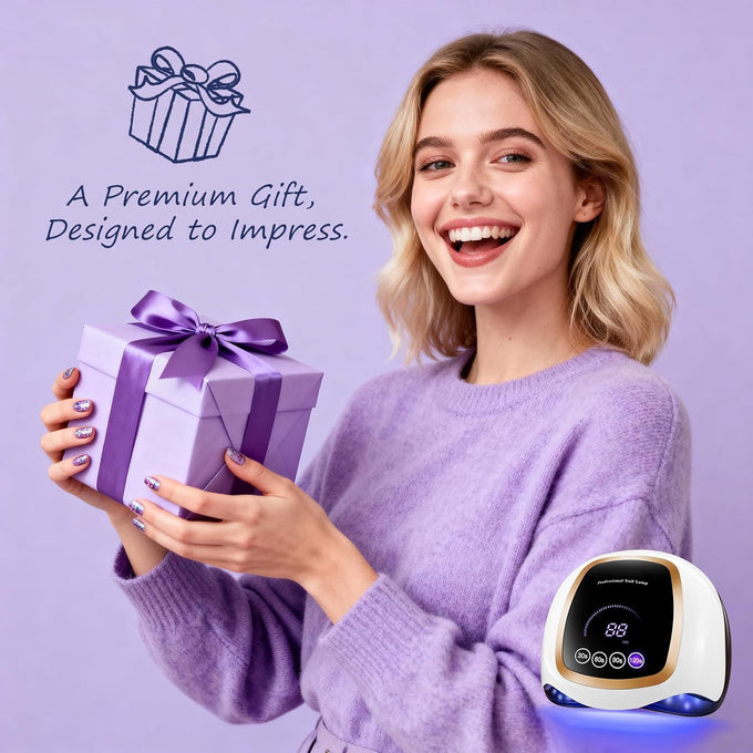 Gugusure UV LED Nail Lamp, Upgrade 180W Nail Dryer for Gel Polish with LCD Display, Auto Sensor and 4 Timer Settings, Professional Curing Lamp Light with 42 Beads for Salon and Home