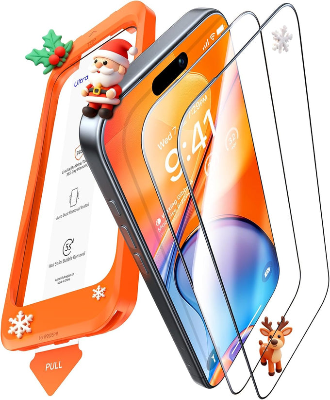 UltraGlass UNBREAK TOP 9H+ Glass for iPhone 16 Pro Max Screen Protector [NO.1 Military Grade Shatterproof] Screen Protector 16 ProMax Tempered Glass [Longest Durable] Full Edge Coverage, 2 Pack