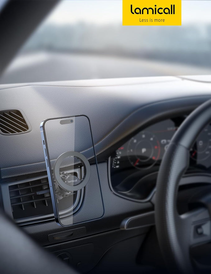 Lamicall for MagSafe Car Mount - [20 Super Magnets] Magnetic Car Phone Mount, Air Vent Phone Holder Car, Hands Free Cell Phone Holder Clip Car Accessories fit iPhone 17 16 15 14 13 Pro Plus Max Kits