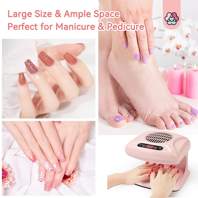 SAVILAND Professional Nail Dryer: 300W Quick Drying Nail Dryer for Regular Polish Acrylic Dip Powder Nail Dehydrator Primer Nail Polish Dryer Fan with Hot & Cold Air Must Have Nail Tech Supplies