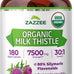 Zazzee USDA Organic Milk Thistle 30:1 Extract, 80% Silymarin, 120 Vegan Capsules, 4 Month Supply, Certified Kosher, High Potency Liver & Antioxidant Support, Silybum Marianum, Non-GMO, Made in the USA