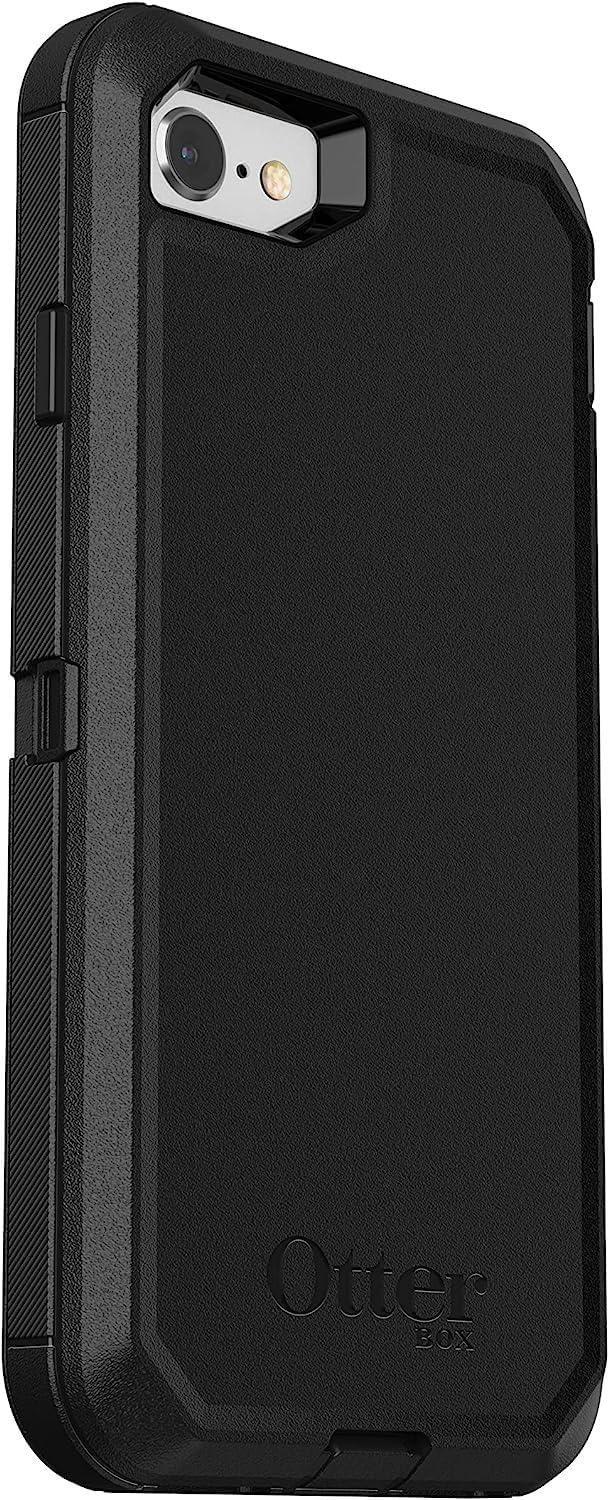 OtterBox iPhone SE 3rd & 2nd Gen, iPhone 8 & iPhone 7 (not Compatible with Plus Sized Models) Defender Series Case - Black, Rugged & Durable, with Port Protection, Includes Holster Clip Kickstand
