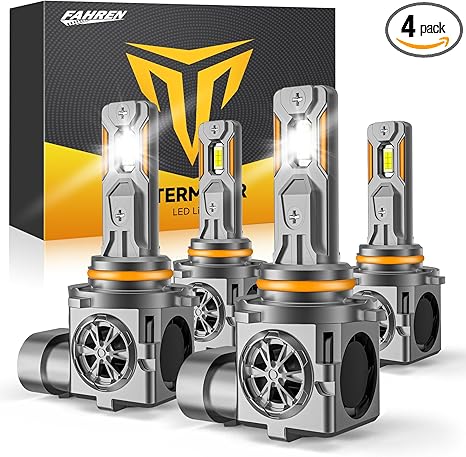 Latest 9005 9006 LED Bulbs, 100,000LM Brightness Hi/Low Beam, 85000+ Hours Long Service Life, 6500K Cool White, Real 1:1 Halogen Size 9005/HB3 9006/HB4 Fog Lights, Plug N Play, Pack of 2