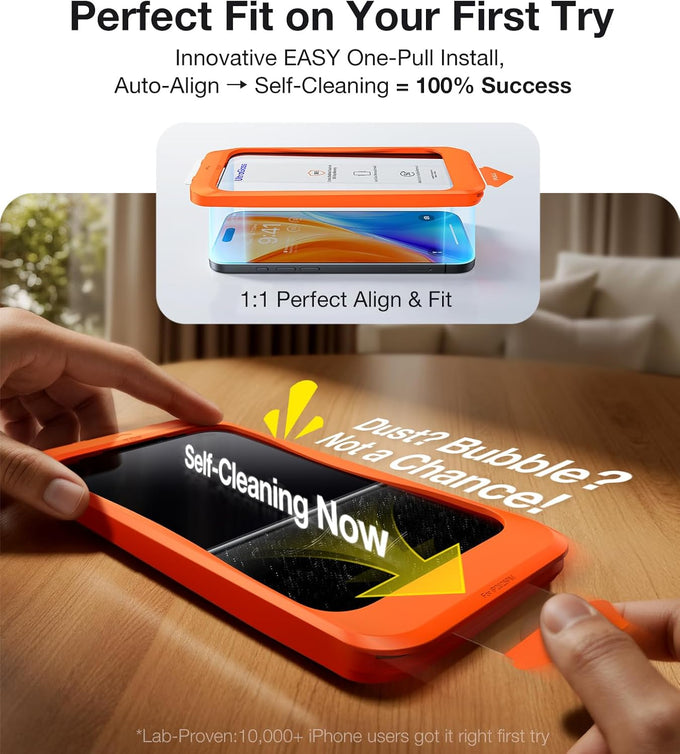 UltraGlass UNBREAK TOP 9H+ Glass for iPhone 16 Pro Max Screen Protector [NO.1 Military Grade Shatterproof] Screen Protector 16 ProMax Tempered Glass [Longest Durable] Full Edge Coverage, 2 Pack