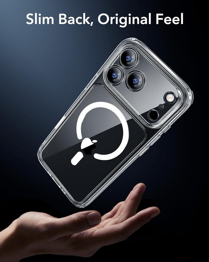 ESR for iPhone 17 Pro Max Case, Camera Control, Compatible with MagSafe, Shockproof Military-Grade Protection, Magnetic Phone Case for iPhone 17 Pro Max, Classic Hybrid Case, Clear