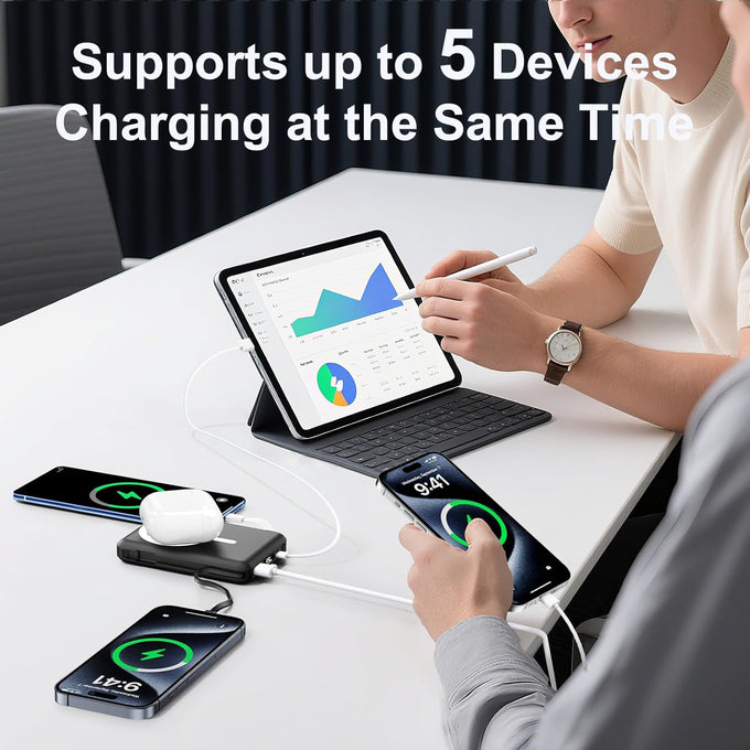 for Magsafe Portable Charger - 10000mAh Battery Pack for Magsafe with USB-C Cable and PD 20W USB C Fast Charging LED Display, Magnetic Wireless Power Bank for iPhone 17/16/15/14/13/12/Pro/Pro Max